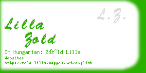 lilla zold business card